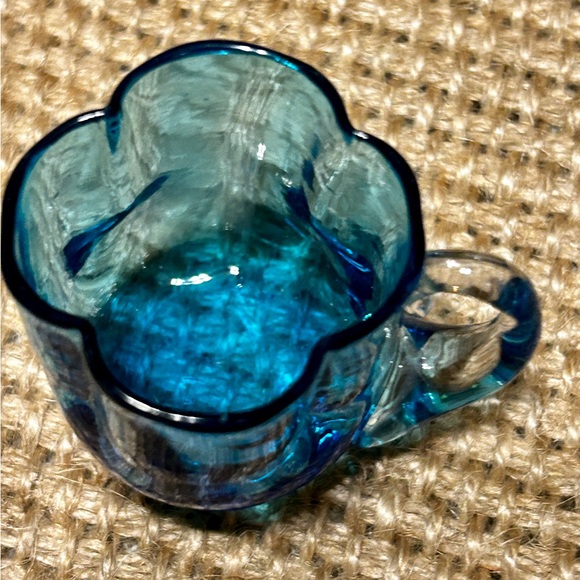 Miniature Vintage Rare Blue Manganese Glass Mug - Picture 2 of 6
